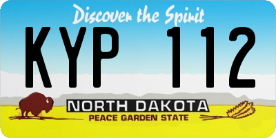 ND license plate KYP112