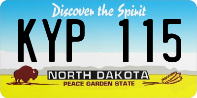 ND license plate KYP115