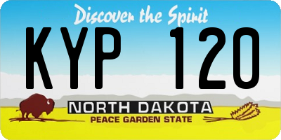 ND license plate KYP120
