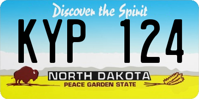ND license plate KYP124