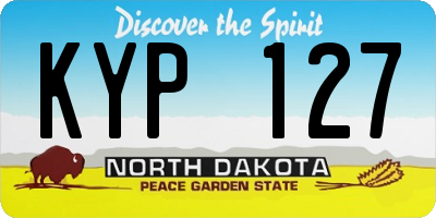 ND license plate KYP127