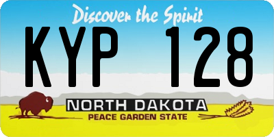 ND license plate KYP128