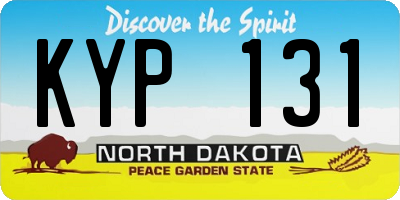 ND license plate KYP131