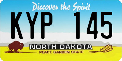 ND license plate KYP145