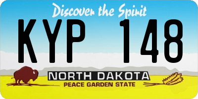 ND license plate KYP148