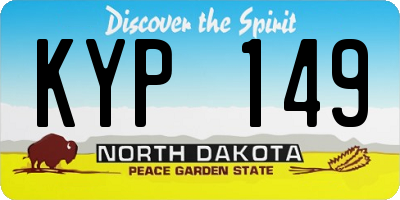ND license plate KYP149