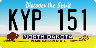 ND license plate KYP151