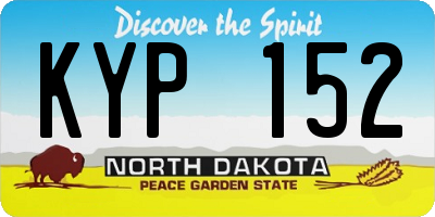 ND license plate KYP152