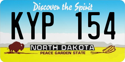 ND license plate KYP154