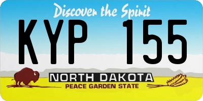 ND license plate KYP155