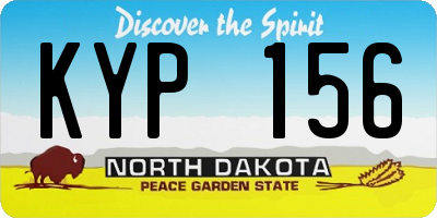 ND license plate KYP156