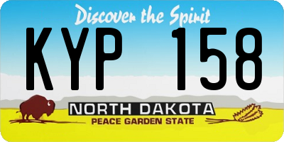 ND license plate KYP158