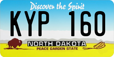 ND license plate KYP160