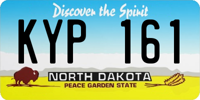 ND license plate KYP161