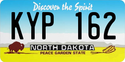 ND license plate KYP162