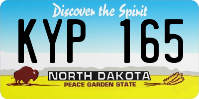 ND license plate KYP165