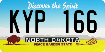 ND license plate KYP166