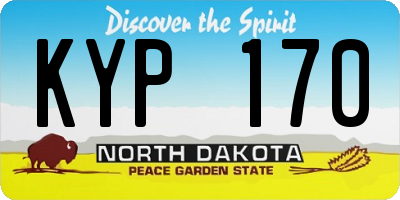 ND license plate KYP170