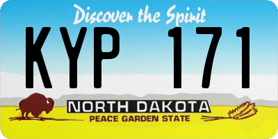 ND license plate KYP171