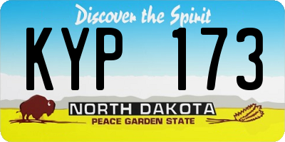 ND license plate KYP173