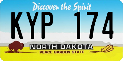 ND license plate KYP174