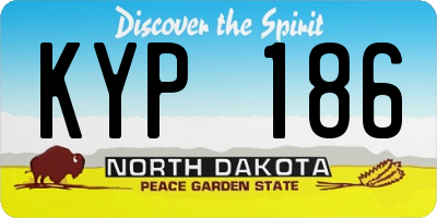 ND license plate KYP186