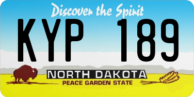 ND license plate KYP189