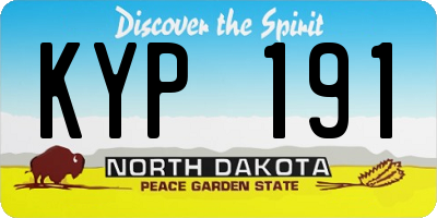 ND license plate KYP191