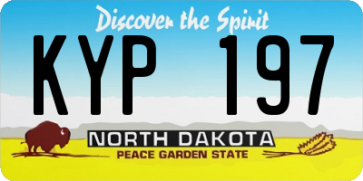 ND license plate KYP197