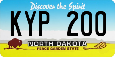 ND license plate KYP200
