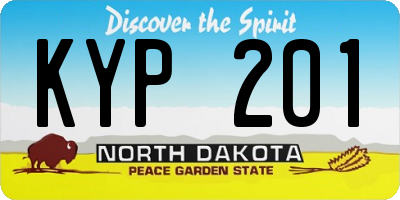 ND license plate KYP201