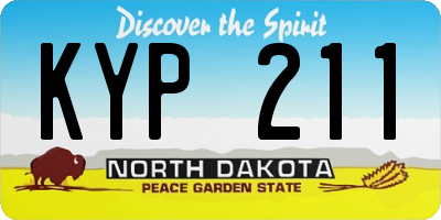ND license plate KYP211