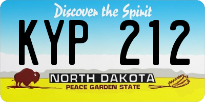ND license plate KYP212