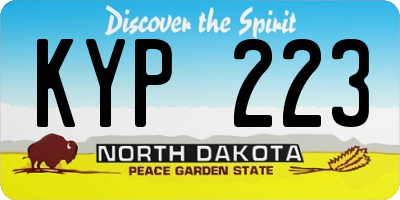 ND license plate KYP223