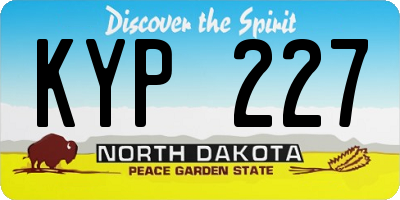 ND license plate KYP227