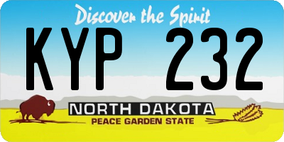 ND license plate KYP232