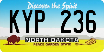 ND license plate KYP236