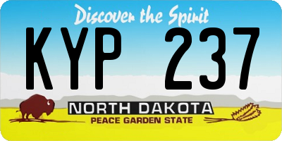ND license plate KYP237
