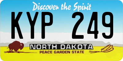 ND license plate KYP249