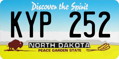 ND license plate KYP252
