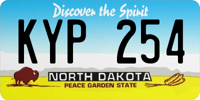 ND license plate KYP254