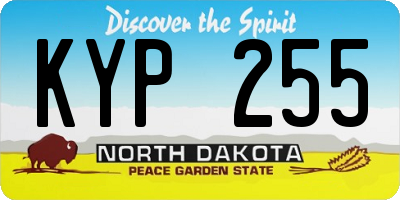 ND license plate KYP255