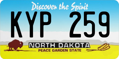 ND license plate KYP259