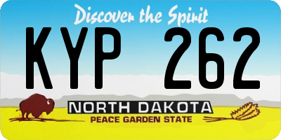 ND license plate KYP262