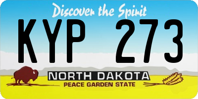 ND license plate KYP273