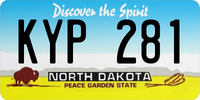 ND license plate KYP281