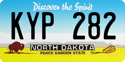ND license plate KYP282