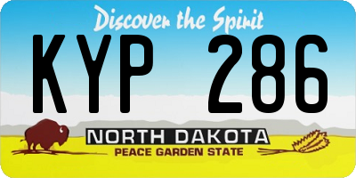 ND license plate KYP286