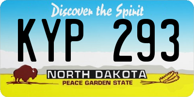 ND license plate KYP293
