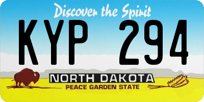 ND license plate KYP294